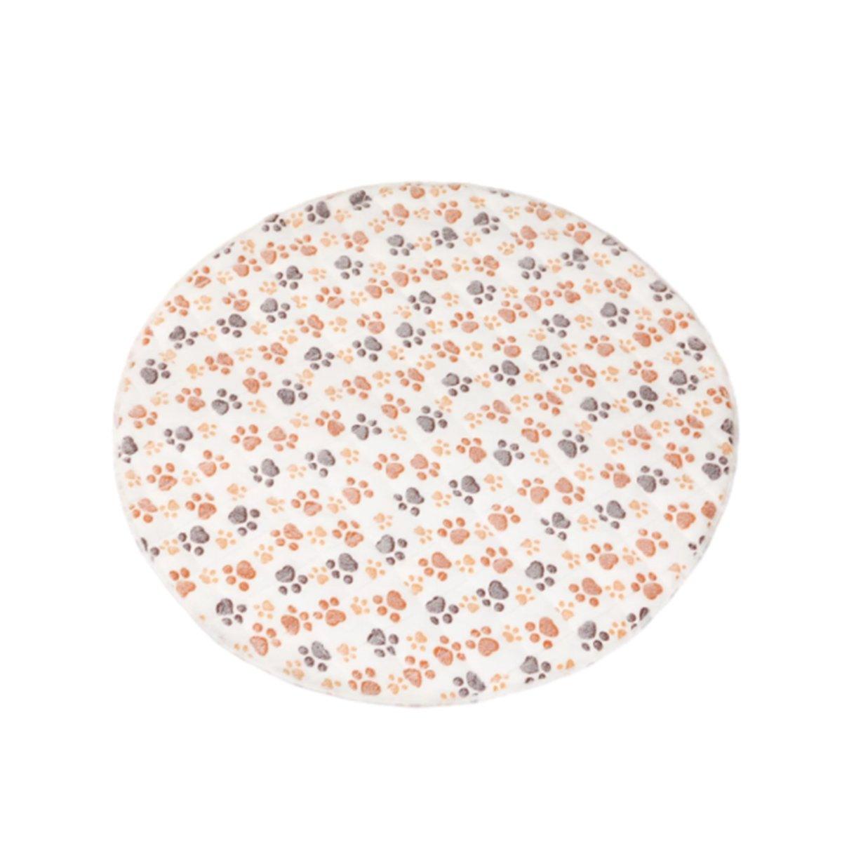 Waterproof Dog Pads Round Diaper Pads Pet Training Pads for Puppies and Dogs - White-75cm
