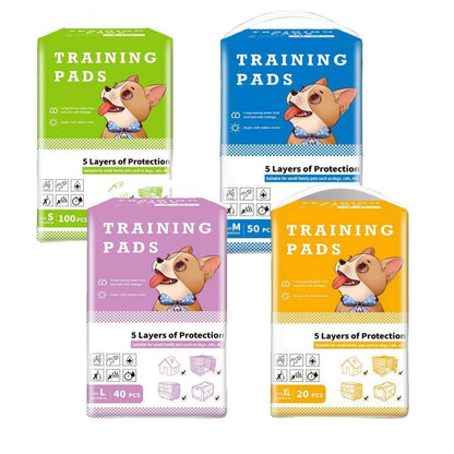 Large Puppy Dog Training Pads Pet Toilet Thickened Pee Pads Mat Indoor Absorbent - M ( 60*45cm) - 50PCS