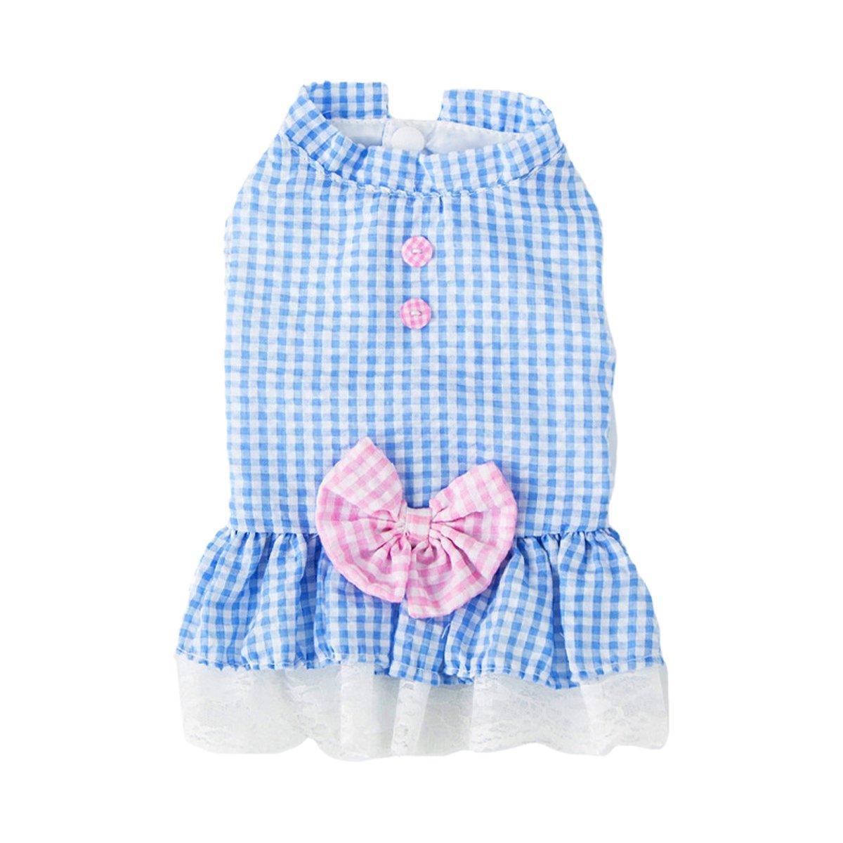 Cute Small Dog Dress Puppy Clothing Pet Apparel for Summer Fashion Outfit - Pink - L