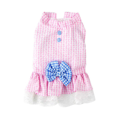Cute Small Dog Dress Puppy Clothing Pet Apparel for Summer Fashion Outfit - Pink - M