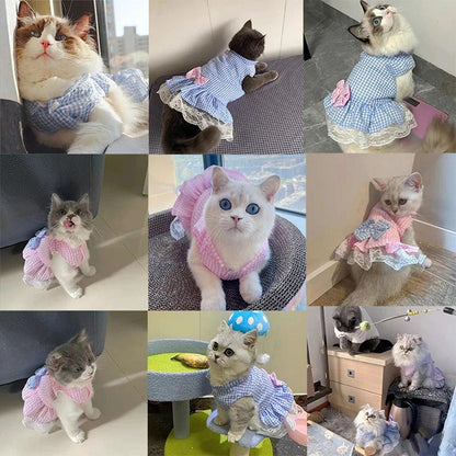 Cute Small Dog Dress Puppy Clothing Pet Apparel for Summer Fashion Outfit - Pink - S