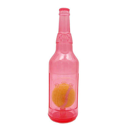 Durable Pet Teething Resistant Tennis Ball Wine Bottle Chew Toy for Dogs Play - Blue-S