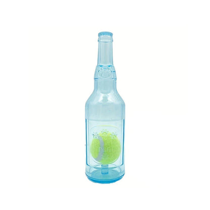 Durable Pet Teething Resistant Tennis Ball Wine Bottle Chew Toy for Dogs Play - Blue-S