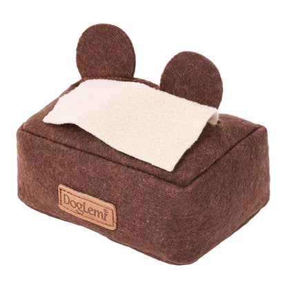 Dog Sniff Training Toy Plush Scent Training Aid for Puppies Interactive Pet Toy - Brown