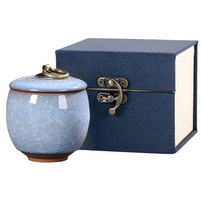 Small Pet Urn for Ashes Memorial Keepsake Urns for Dog Cat Cremation Remains - Blue