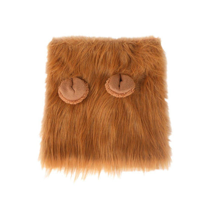 Lion Costume Mane Wig Large Dog Fancy Dress Up Party for Pet Halloween Clothes - Coffee-M
