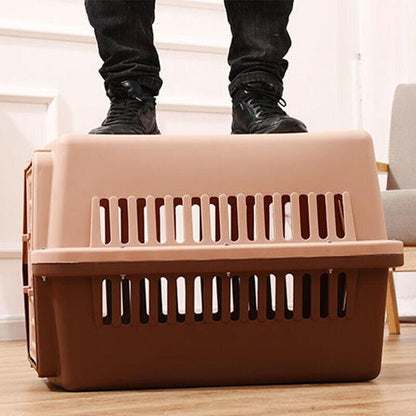 S Size Dog Cat Rabbit Portable Tote Crate Pet Carrier Kennel Travel Airline Carry Bag - Blue