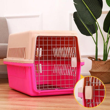 S Size Dog Cat Rabbit Portable Tote Crate Pet Carrier Kennel Travel Airline Carry Bag - Blue