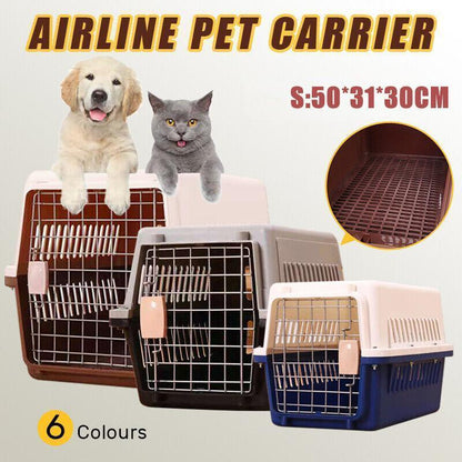S Size Dog Cat Rabbit Portable Tote Crate Pet Carrier Kennel Travel Airline Carry Bag - Pink