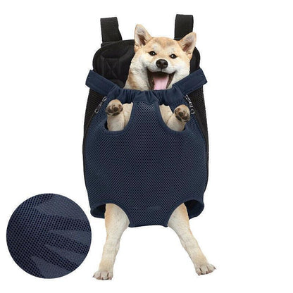 S Size Pet Carrier Dog Cat Puppy Front Back Backpack Shoulder Carry Sling Pouch Bag - Black