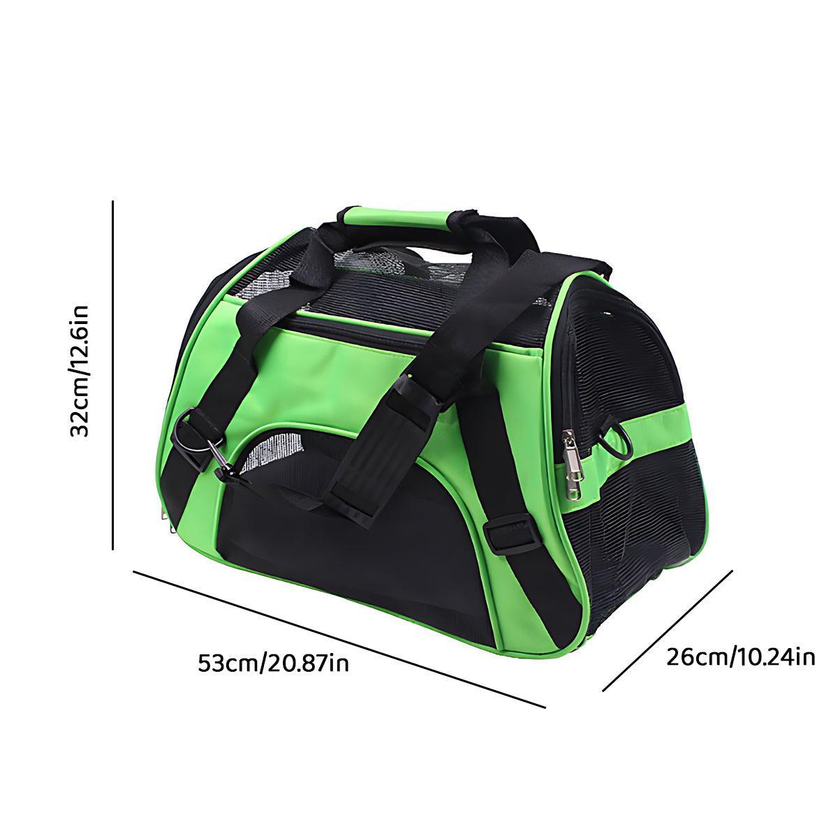 Pet Carrier Bag Portable Large Cat Dog Comfort Tote Travel Bag Airline Approved - Blue