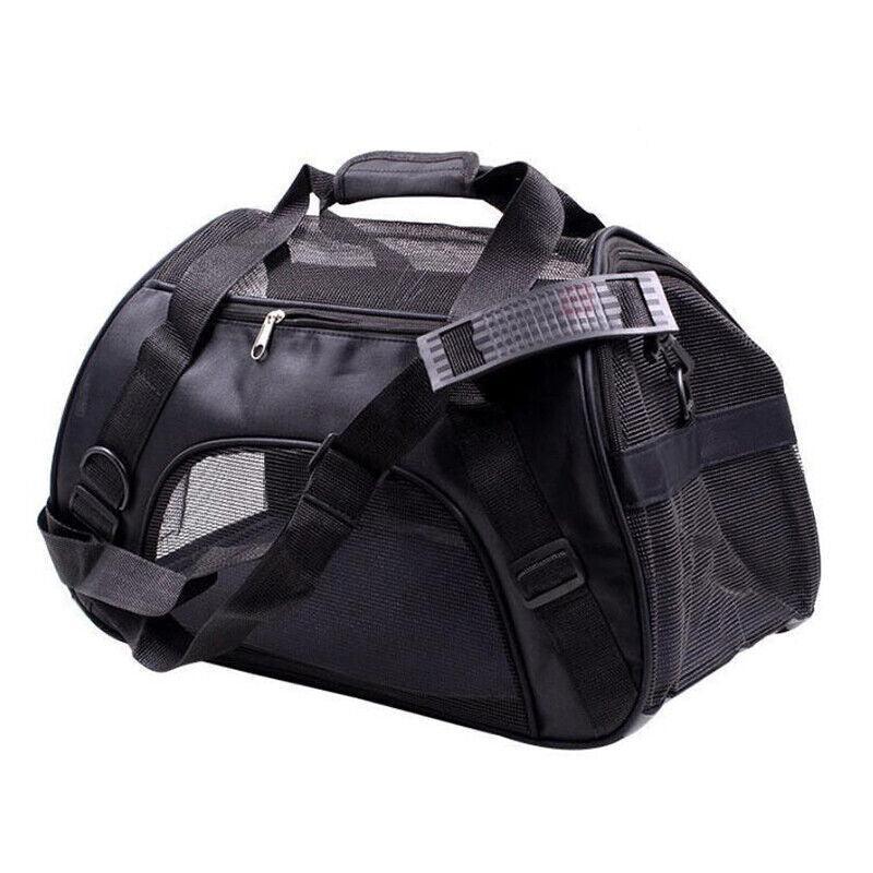 Pet Carrier Bag Portable Large Cat Dog Comfort Tote Travel Bag Airline Approved - Blue
