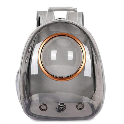 Travel Space Capsule Dog Cat Bag Breathable Outdoor Pet Backpack Carrier - Red