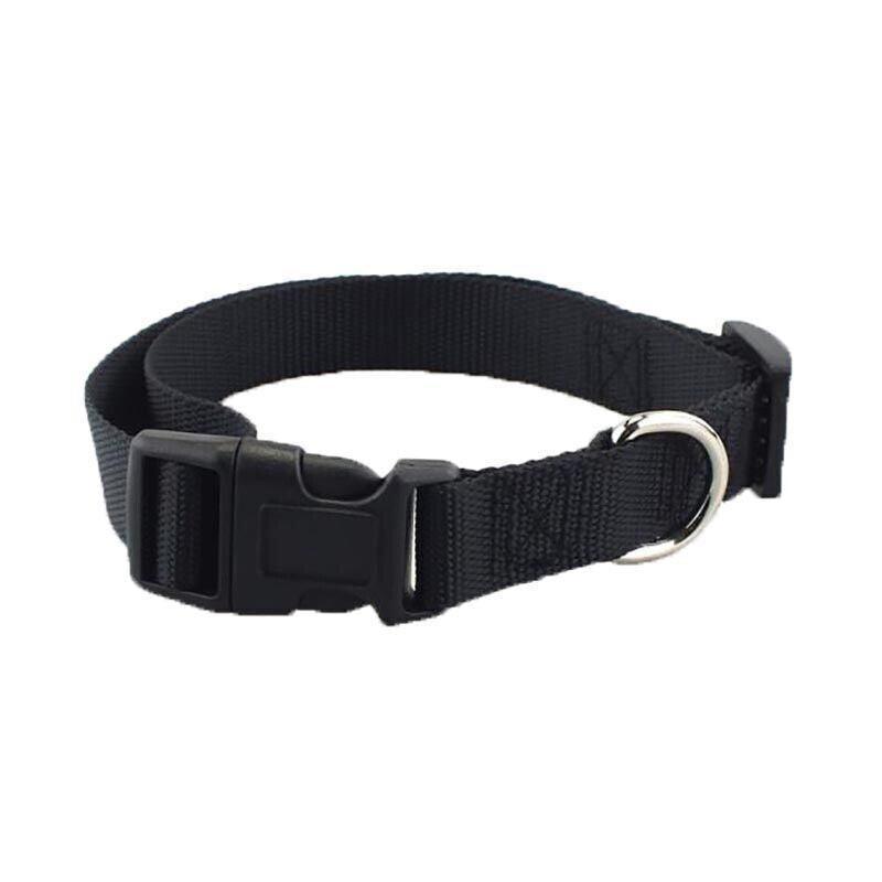 L Size Dog Puppy Pet Collar Adjustable Nylon Toy Large Pink Blue Red Black - Blue