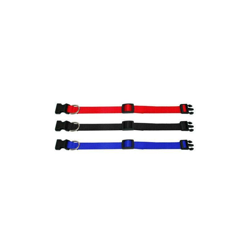 XS Size Dog Puppy Pet Collar Adjustable Nylon Toy Pink Blue Red Black - Blue