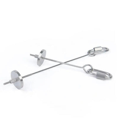 Stainless Steel Bird Parrot Cage Skewer Food Spear Fruit Holder Toy Up To 23Cm - S