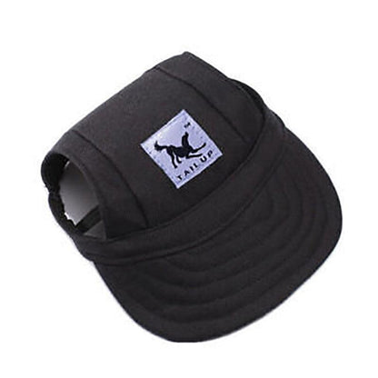 Dog Baseball Cap Outdoor Pet Sun Hat Summer Canvas Visor Puppy L - Blue
