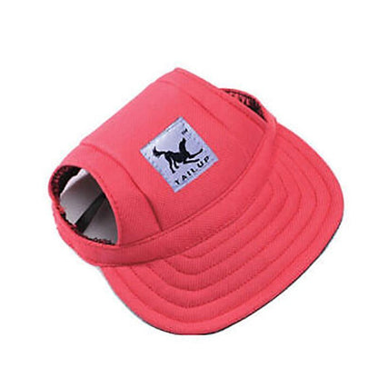 Dog Baseball Cap Outdoor Pet Sun Hat Summer Canvas Visor Puppy L - Blue