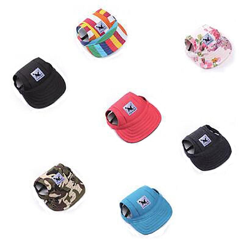 Dog Baseball Cap Outdoor Pet Sun Hat Summer Canvas Visor Puppy S Size - Camouflage