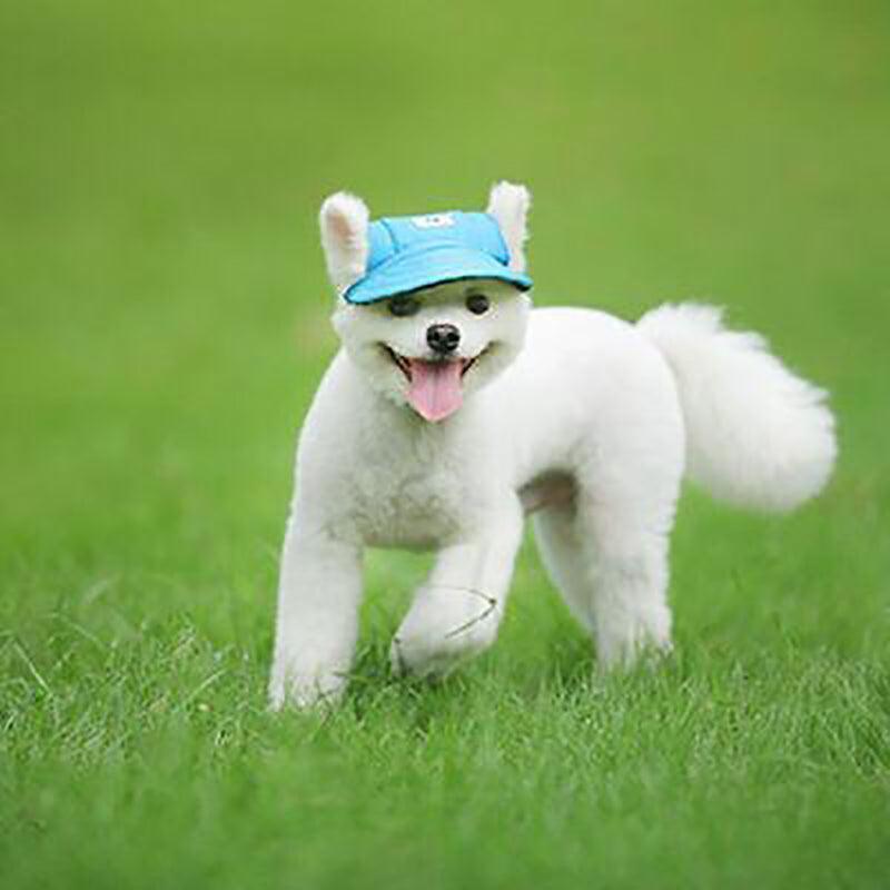 Dog Baseball Cap Outdoor Pet Sun Hat Summer Canvas Visor Puppy XL - Red