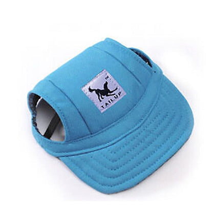 Dog Baseball Cap Outdoor Pet Sun Hat Summer Canvas Visor Puppy XL - Red