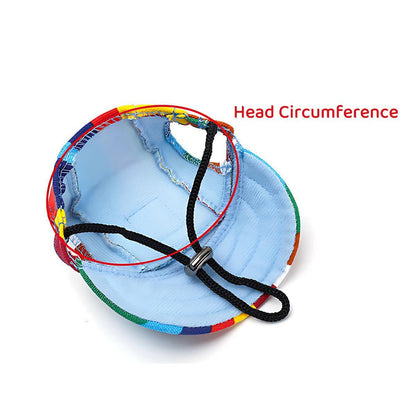 Dog Baseball Cap Outdoor Pet Sun Hat Summer Canvas Visor Puppy L - Stripe