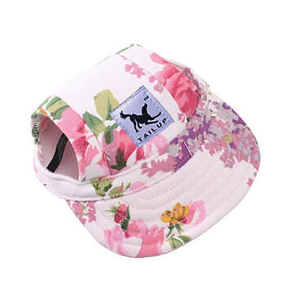 Dog Baseball Cap Outdoor Pet Sun Hat Summer Canvas Visor Puppy S Size - Stripe