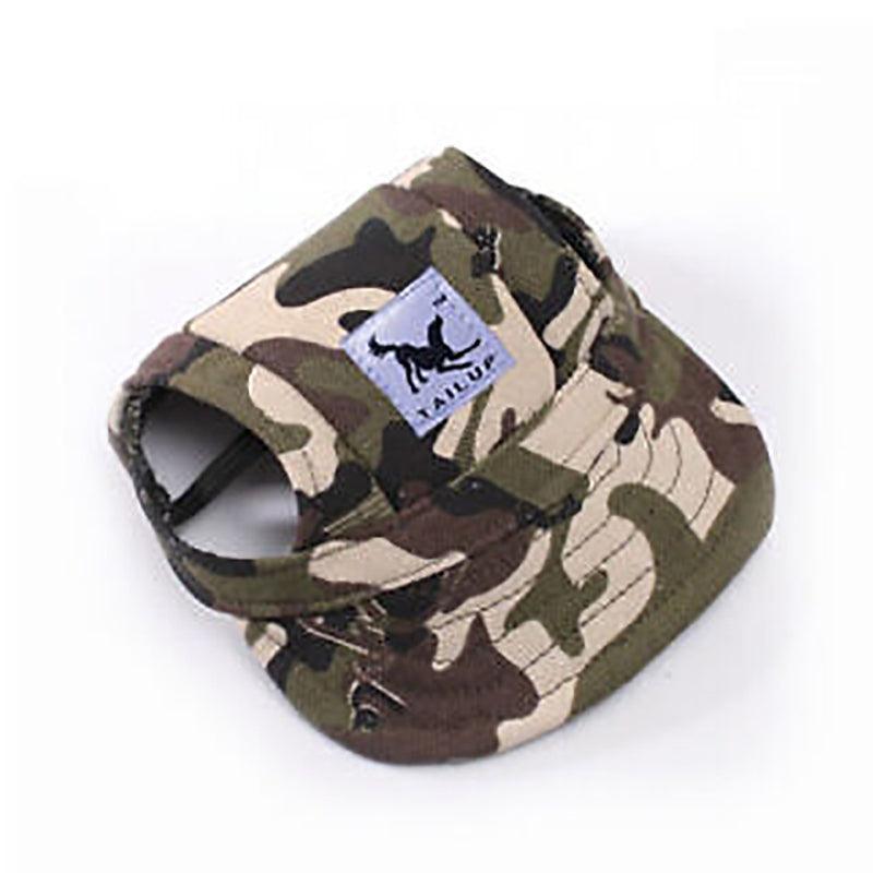 Dog Baseball Cap Outdoor Pet Sun Hat Summer Canvas Visor Puppy S Size - Stripe