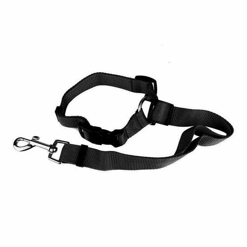 Adjustable Pet Dog Car Clip Lead Harness Strap for Vehicle Travel Restraint Use - Green