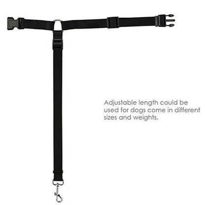 Adjustable Pet Dog Car Clip Lead Harness Strap for Vehicle Travel Restraint Use - Pink
