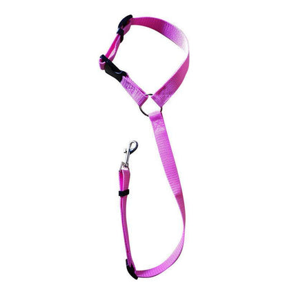 Adjustable Pet Dog Car Clip Lead Harness Strap for Vehicle Travel Restraint Use - Yellow