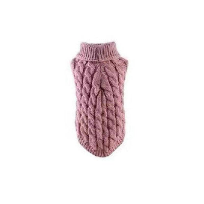 Puppy Dog Jumper Winter Warm Knitted Sweater Pet Clothes Small Dogs Coat Thermal L Size - Beige