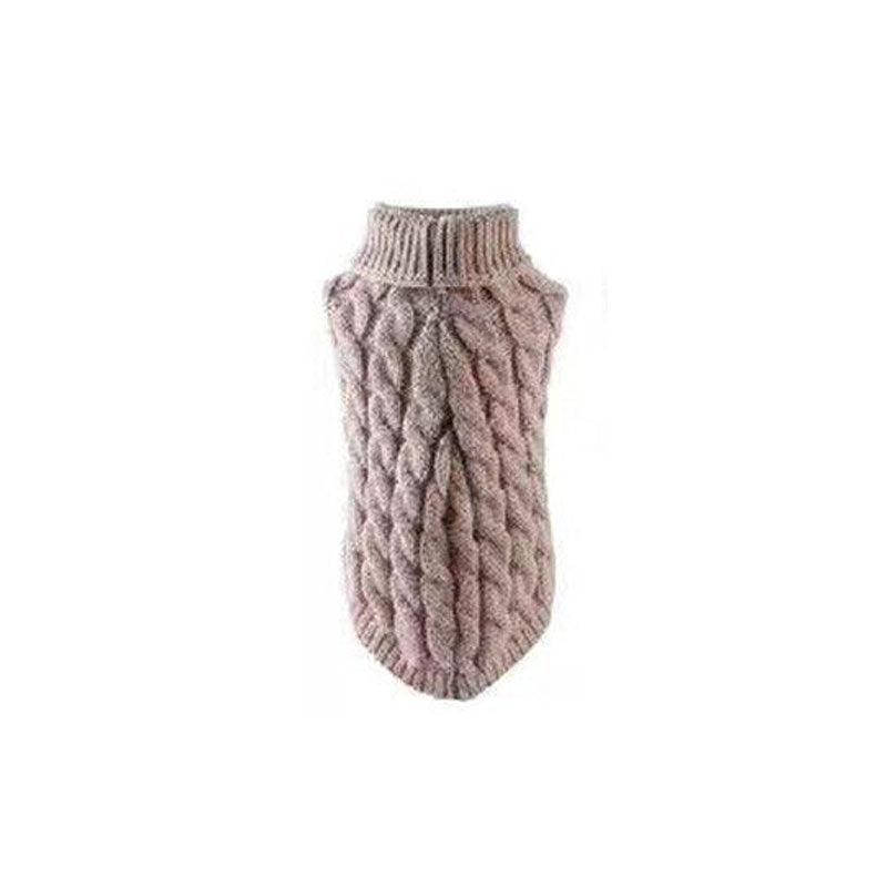 Puppy Dog Jumper Winter Warm Knitted Sweater Pet Clothes Small Dogs Coat Thermal L Size - Black