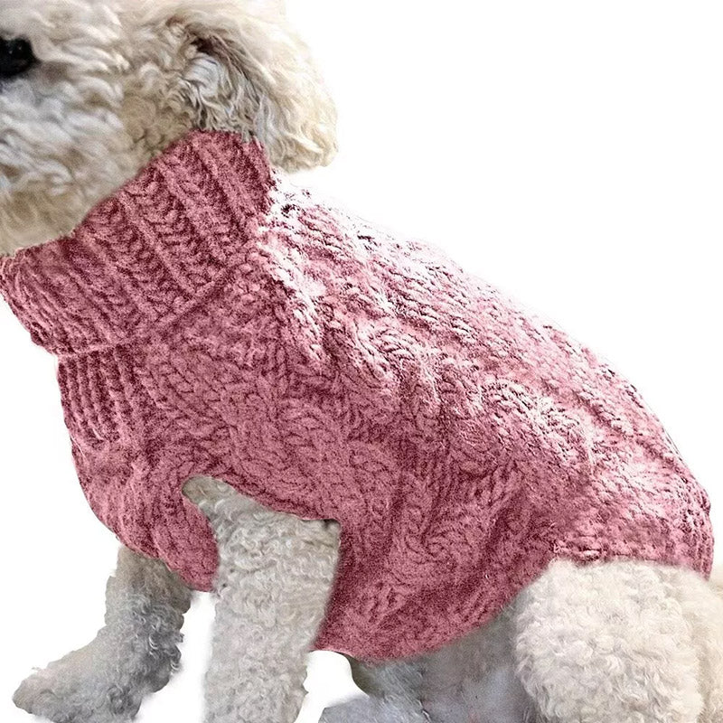 Puppy Dog Jumper Winter Warm Knitted Sweater Pet Clothes Small Dogs Coat Thermal S Size - Grey