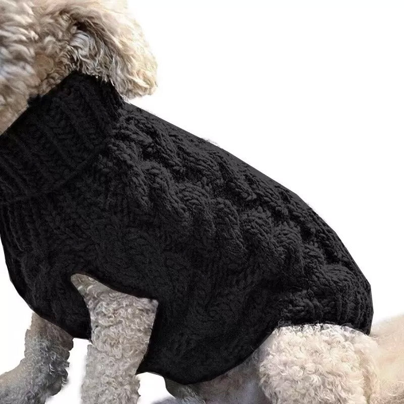 Puppy Dog Jumper Winter Warm Knitted Sweater Pet Clothes Small Dogs Coat Thermal S Size - Grey