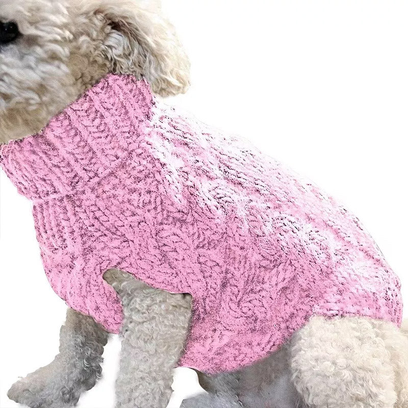 Puppy Dog Jumper Winter Warm Knitted Sweater Pet Clothes Small Dogs Coat Thermal S Size - Grey