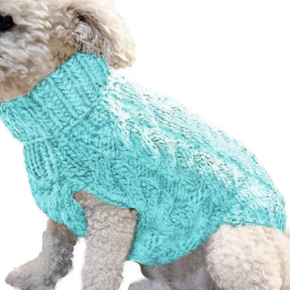 Puppy Dog Jumper Winter Warm Knitted Sweater Pet Clothes Small Dogs Coat Thermal S Size - Leather Pink