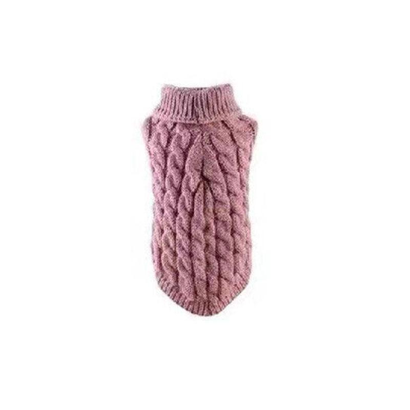 Puppy Dog Jumper Winter Warm Knitted Sweater Pet Clothes Small Dogs Coat Thermal L Size - White