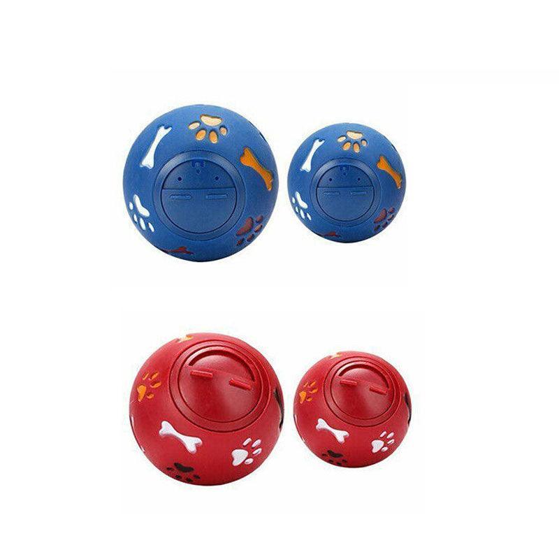 11cm Dog Pet Fun Tough-Treat Ball Tumbler Mental Food Dispenser Feeder Puzzle Toy - Blue