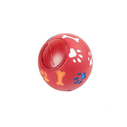 11cm Dog Pet Fun Tough-Treat Ball Tumbler Mental Food Dispenser Feeder Puzzle Toy - Blue