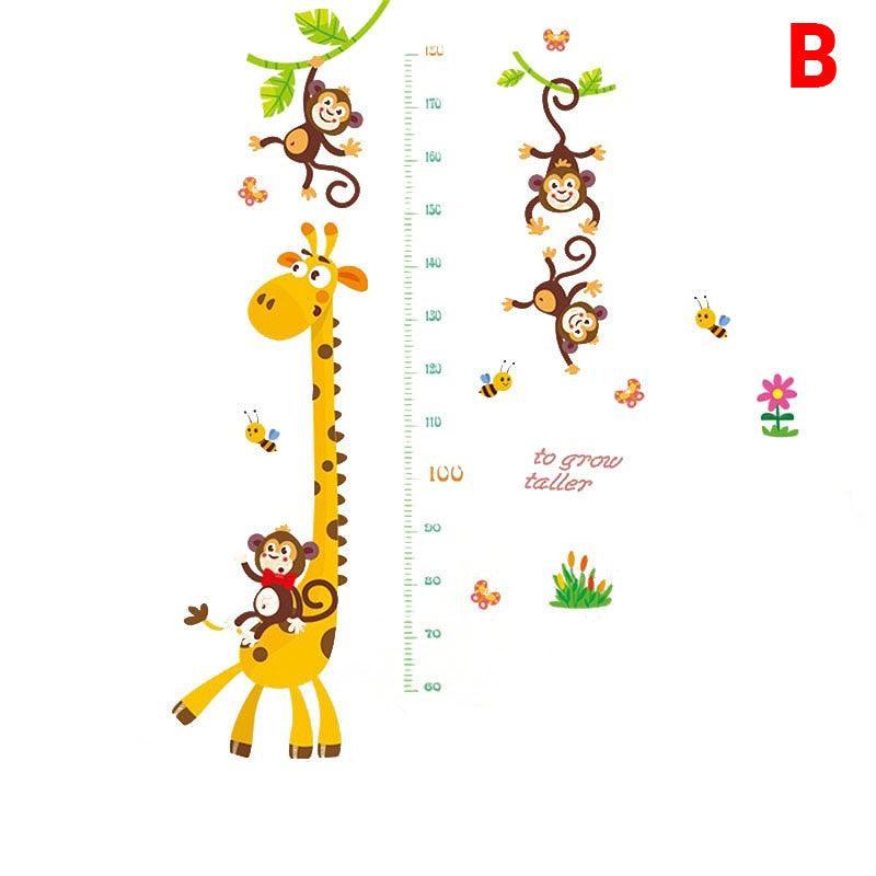 Removable Wall Height Chart Sticker Growth Measurement Ruler Decal for Wall Decor - F