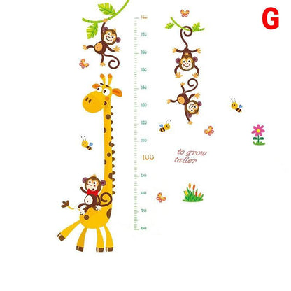 Removable Wall Height Chart Sticker Growth Measurement Ruler Decal for Wall Decor - F