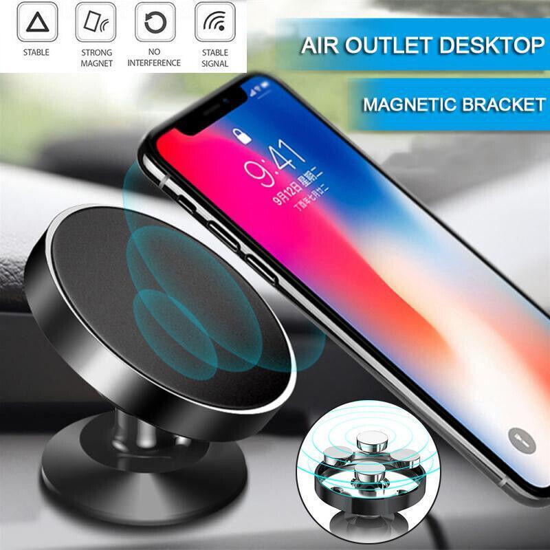 360 Degree Car Phone Holder Dashboard Mount Stand Cradle for Flat Surface - Black