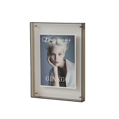 Acrylic Photo Frame Double-Sided Clear Display with Screw Mount – 16x21cm - Green