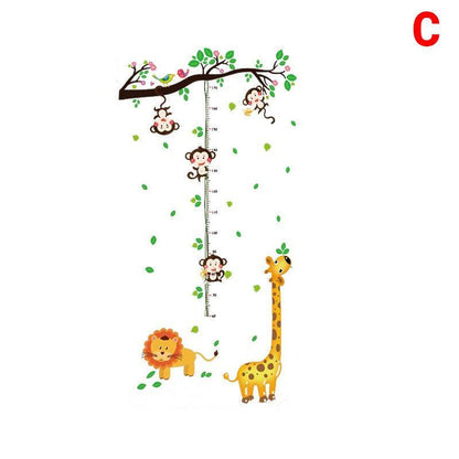 Removable Wall Height Chart Sticker Growth Measurement Ruler Decal for Wall Decor - H