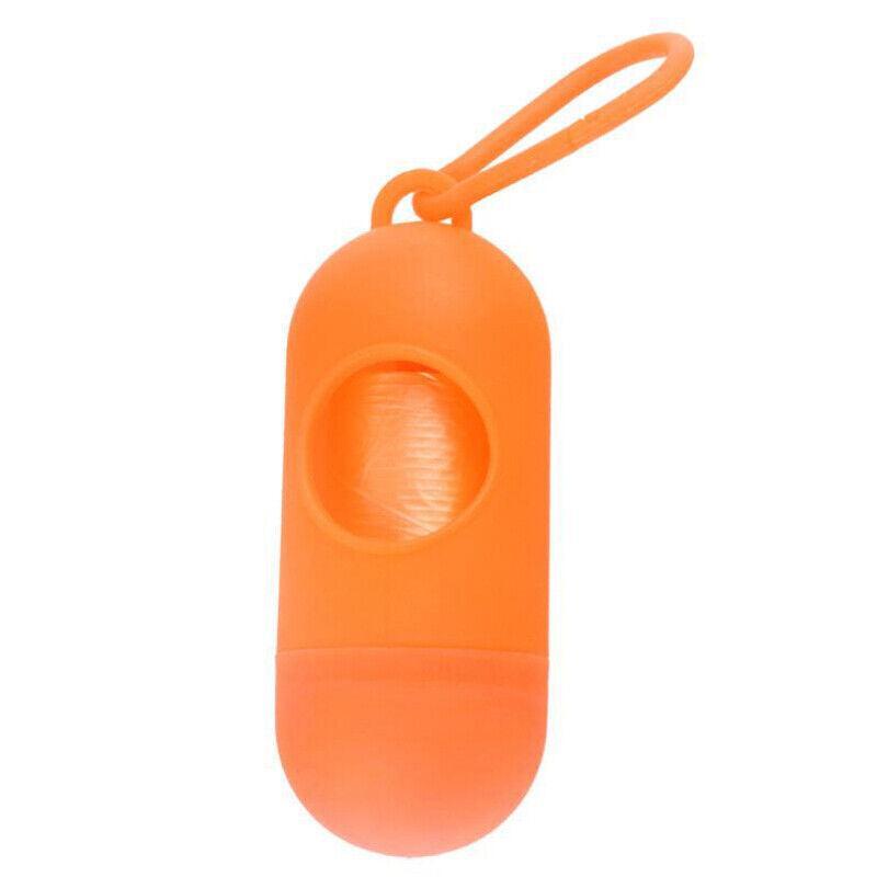 Portable Dog Waste Bag Dispenser with Refill Rolls for Pet Walking Cleanup - Light Blue + Dark Blue