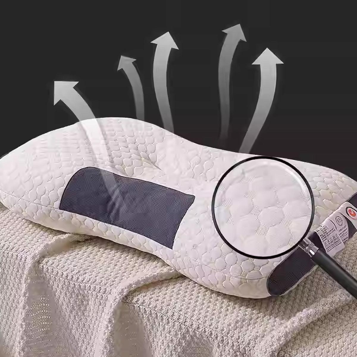 1/2X Contour Pillow Neck Support Orthopedic Cervical Pillow Anti Bacteria Sleep - 1PC