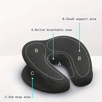 Universal Massage Table Face Cushion Pillow U Shape Head Face Down Rest Pillow - Dark Grey