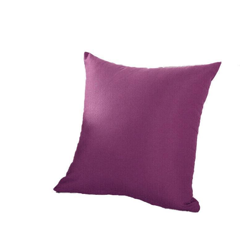 50cm*50cm Multicoloured Plain Solid Colour Cushion Cover Decorative Pillow Case - Red