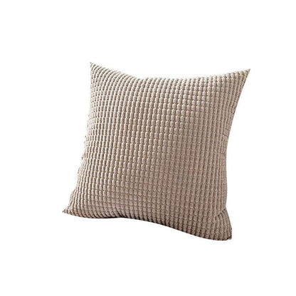 45X45 Plain Solid Colour Cushion Cover Decorative Pillow Case Home Multicoloured - Light Grey